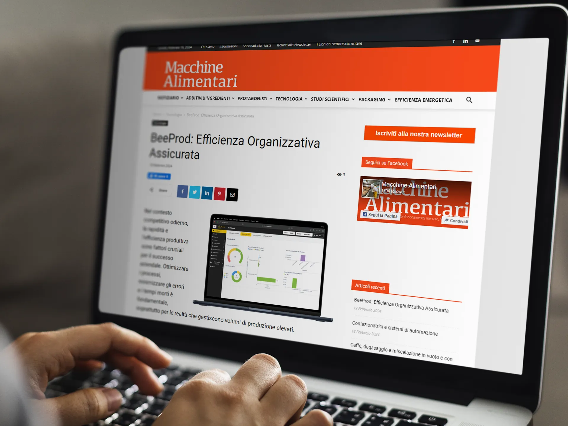 Scopri di più sull'articolo Parlano di noi su “Macchine Alimentari”